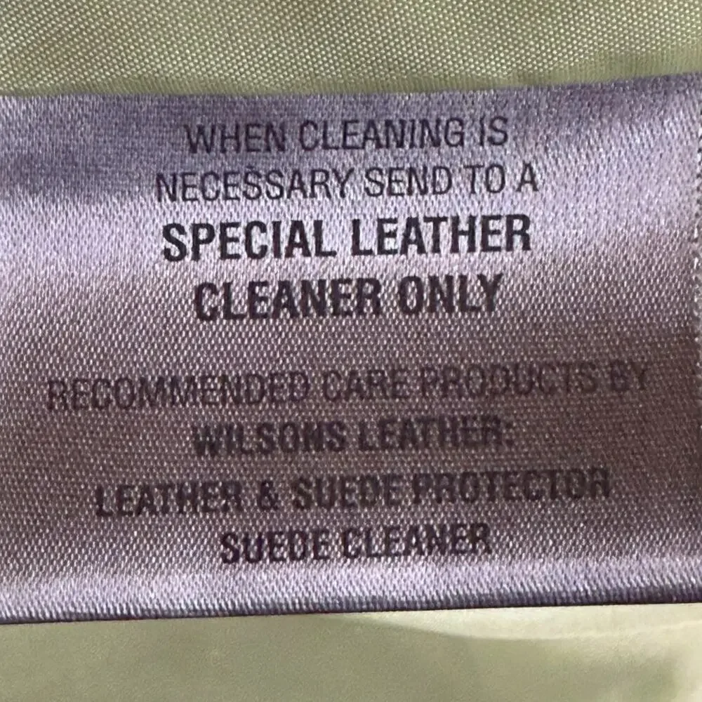 VTG Y2K Wilsons Suede Jacket Womens Green Slim Blazer  Sz XL SEE MEASUREMENTS